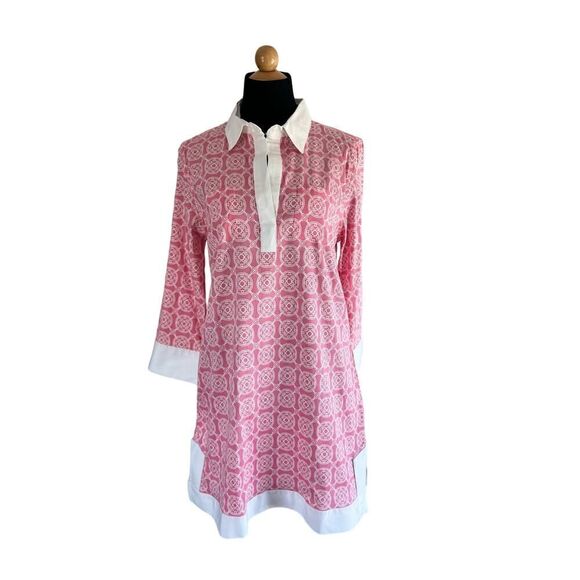 TIZZIE COTTON PINK DRESS SIZE MEDIUM - Picture 3 of 8